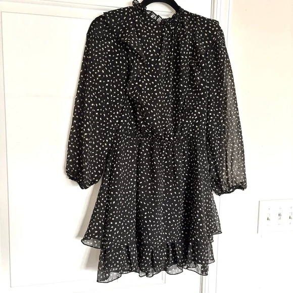 Zara Mock Neck Confetti Dress - Picture 1 of 10